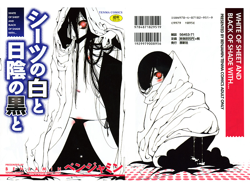 シーツの白と日陰の黒と
